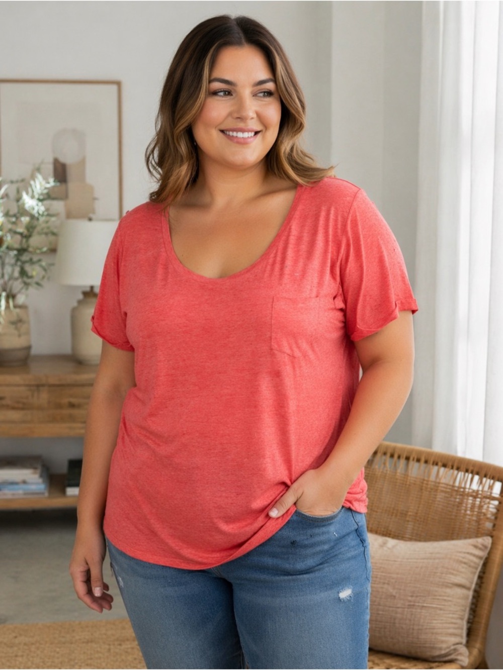 NWT Style & Co Pocket Tee